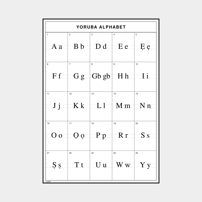 Leskoff Yoruba Alphabet image 1 of 2