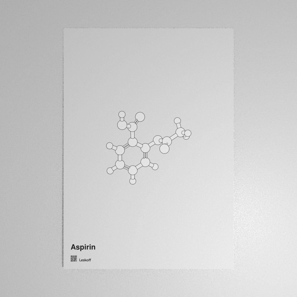 Leskoff Aspirin Molecule Poster image 1 of 1