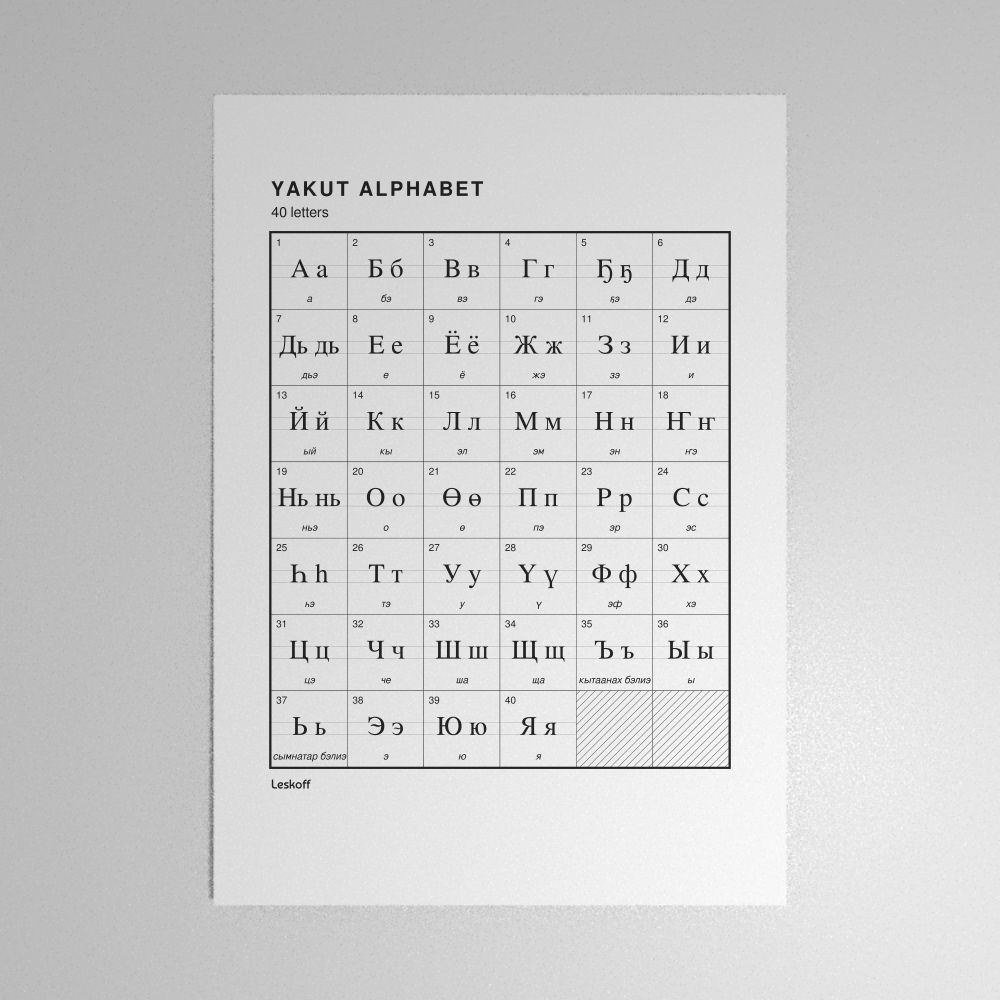 Leskoff Yakut Alphabet Poster image 1 of 2
