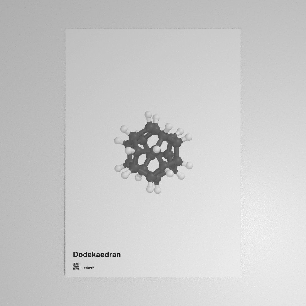 Leskoff Dodecahedrane Molecule Poster image 1 of 1