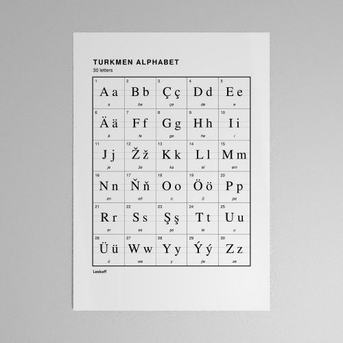 Leskoff Turkmen Alphabet Poster image 1 of 2