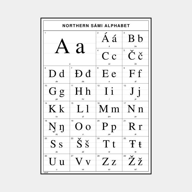 Leskoff Northern Sámi Alphabet image 1 of 2