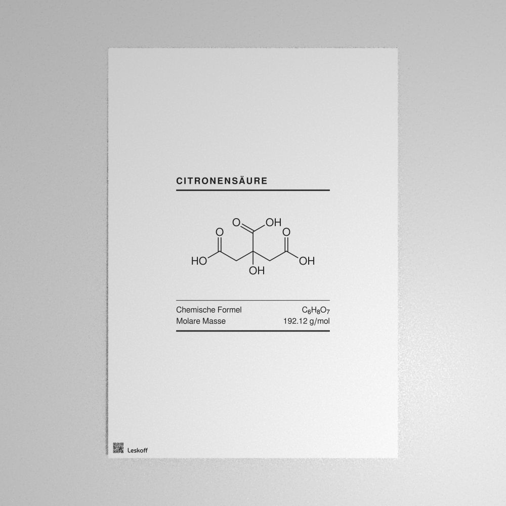 Leskoff Citric Acid Molecule Poster image 1 of 1