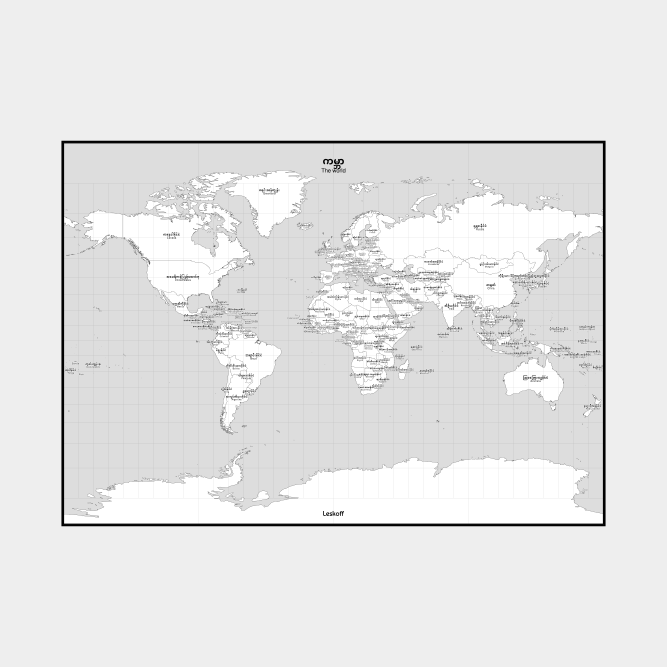 Leskoff World Map image 1 of 2
