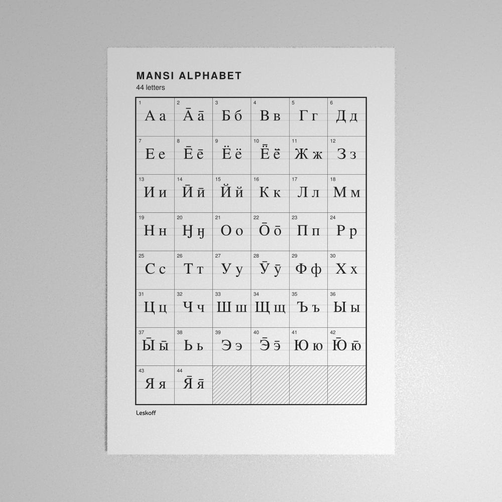 Leskoff Mansi Alphabet Poster image 1 of 2