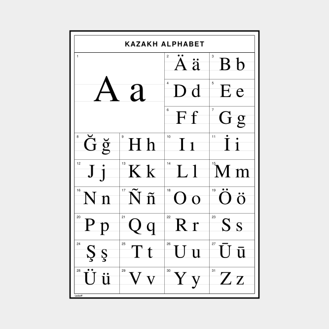 Leskoff Kazakh Alphabet image 1 of 2