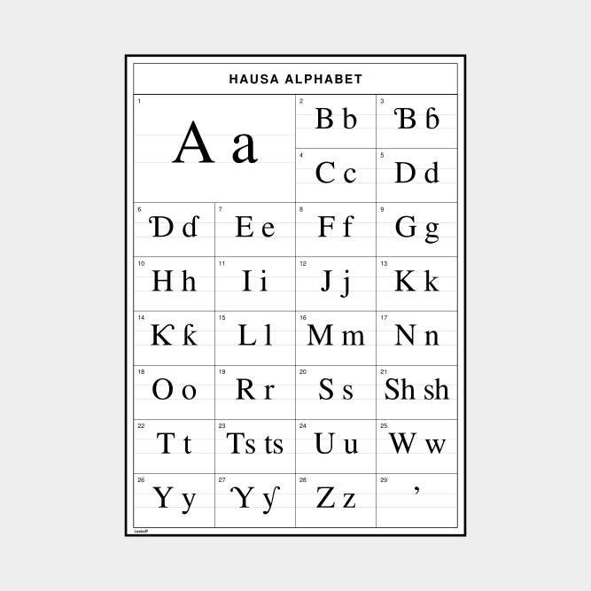 Leskoff Hausa Alphabet image 1 of 2
