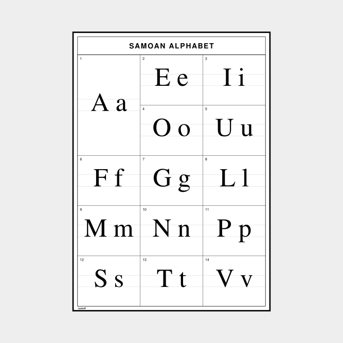Leskoff Samoan Alphabet image 1 of 2