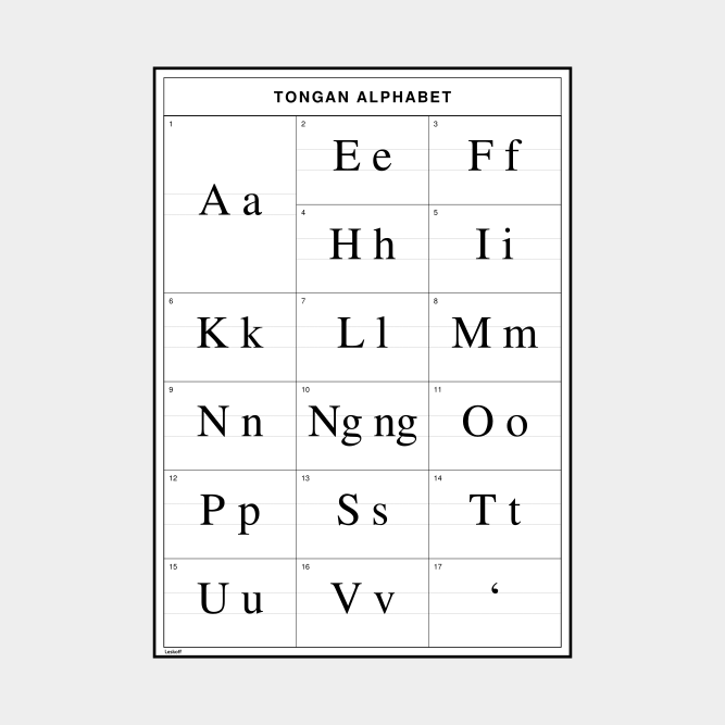 Leskoff Tongan Alphabet image 1 of 2