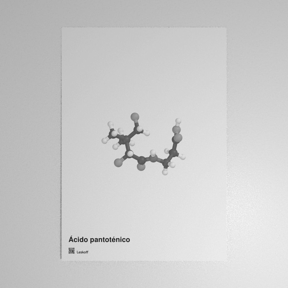 Leskoff Pantothenic Acid Molecule Poster image 1 of 1
