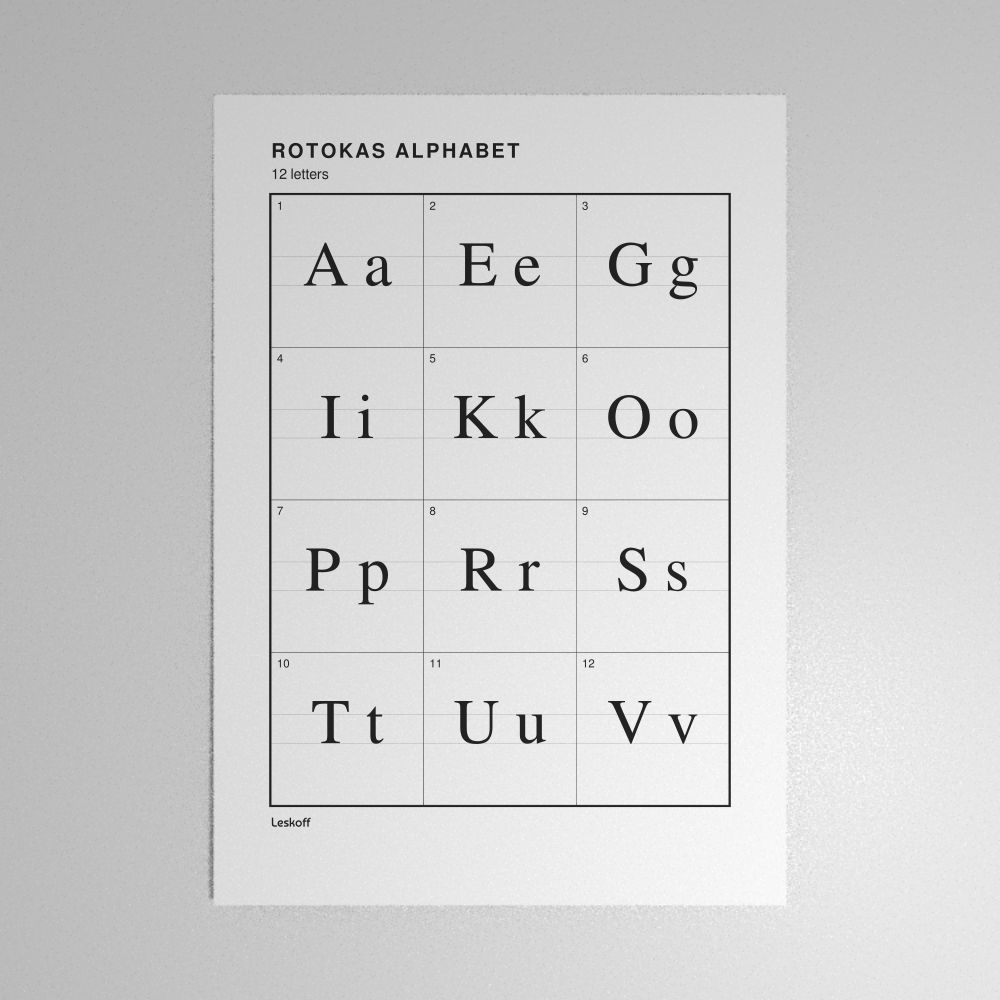 Leskoff Rotokas Alphabet Poster image 1 of 2