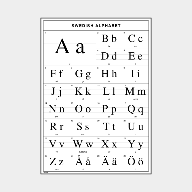 Leskoff Swedish Alphabet image 1 of 2