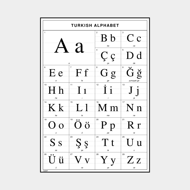 Leskoff Turkish Alphabet image 1 of 2