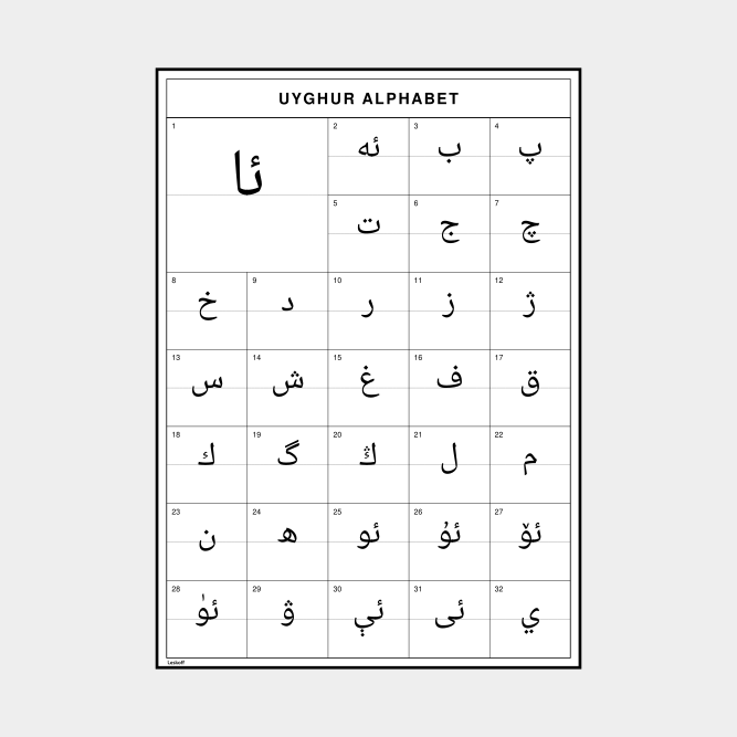 Leskoff Uyghur Alphabet image 1 of 2