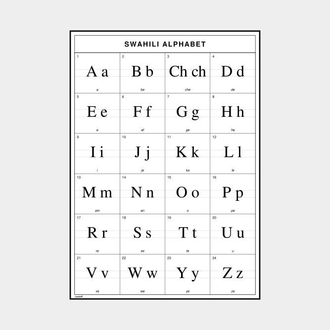 Leskoff Swahili Alphabet image 1 of 2