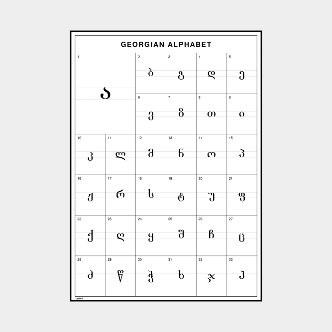 Leskoff Georgian Alphabet image 1 of 2