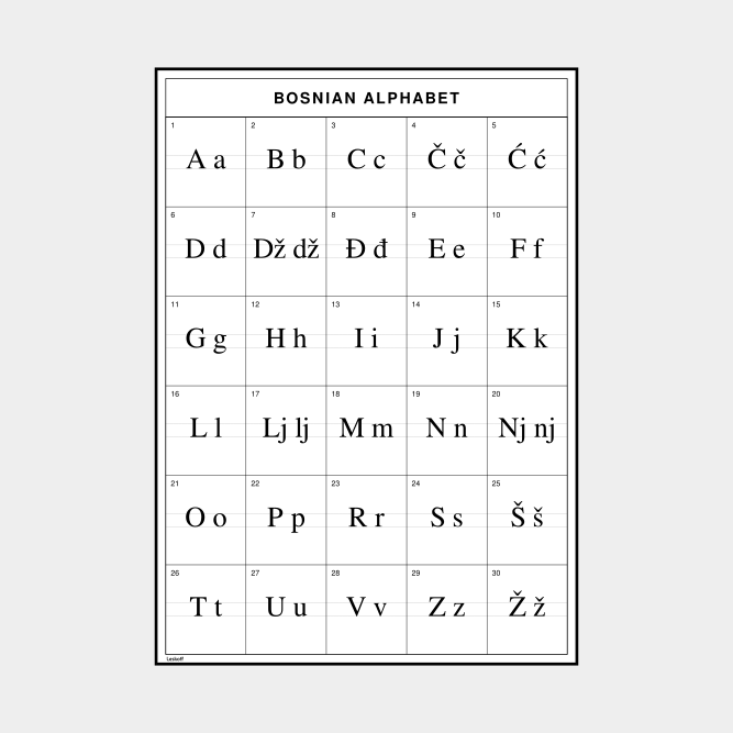 Leskoff Bosnian Alphabet image 1 of 2