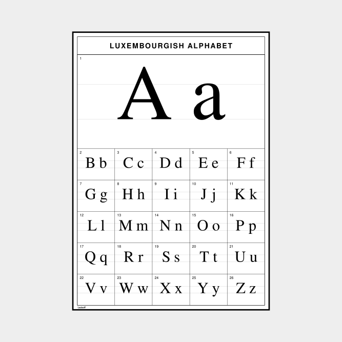 Leskoff Luxembourgish Alphabet image 1 of 2