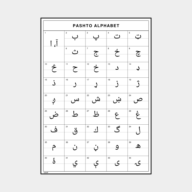 Leskoff Pashto Alphabet image 1 of 2