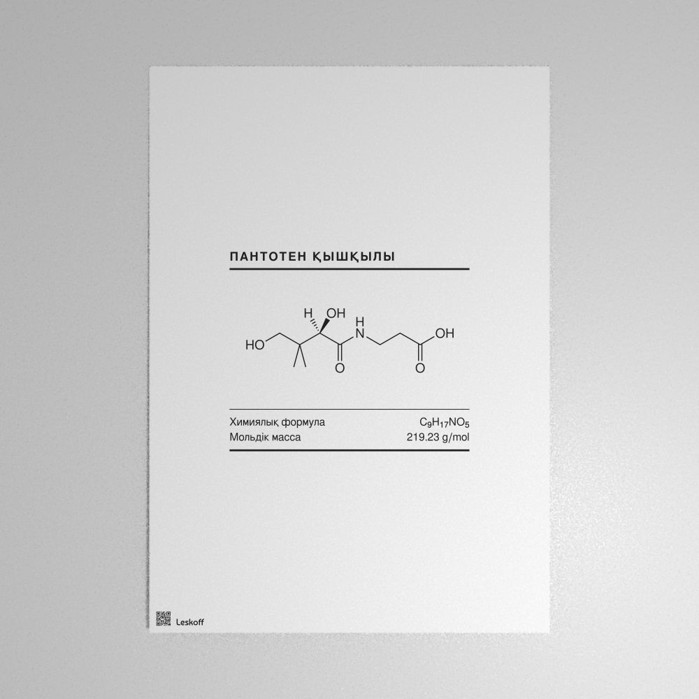 Leskoff Pantothenic Acid Molecule Poster image 1 of 1