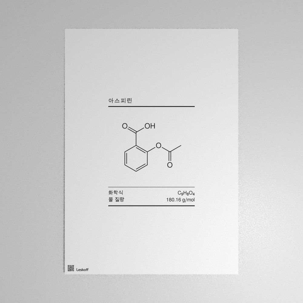Leskoff Aspirin Molecule Poster image 1 of 1