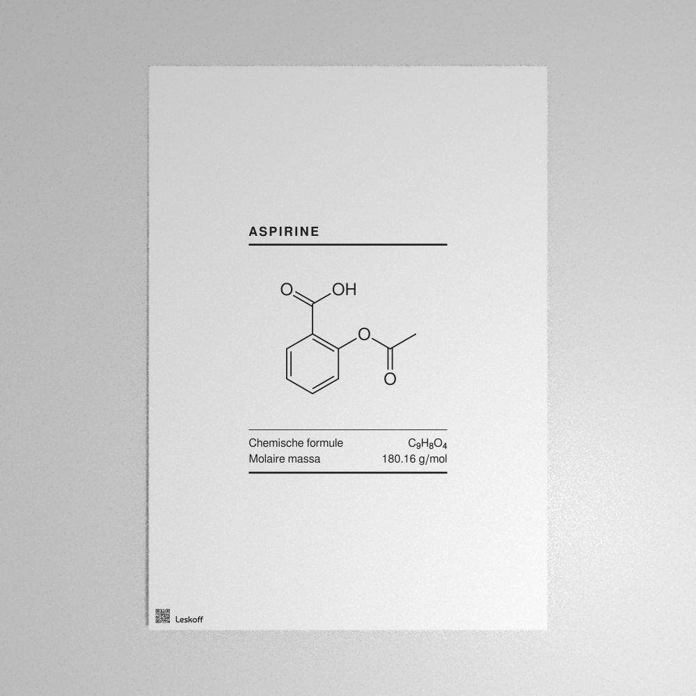 Leskoff Aspirin Molecule Poster image 1 of 1