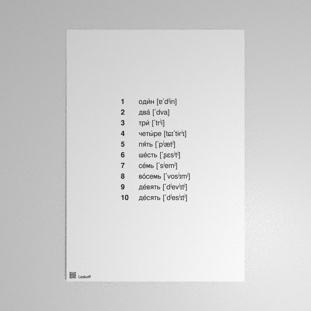 Leskoff Numbers 1–10 Poster image 1 of 1