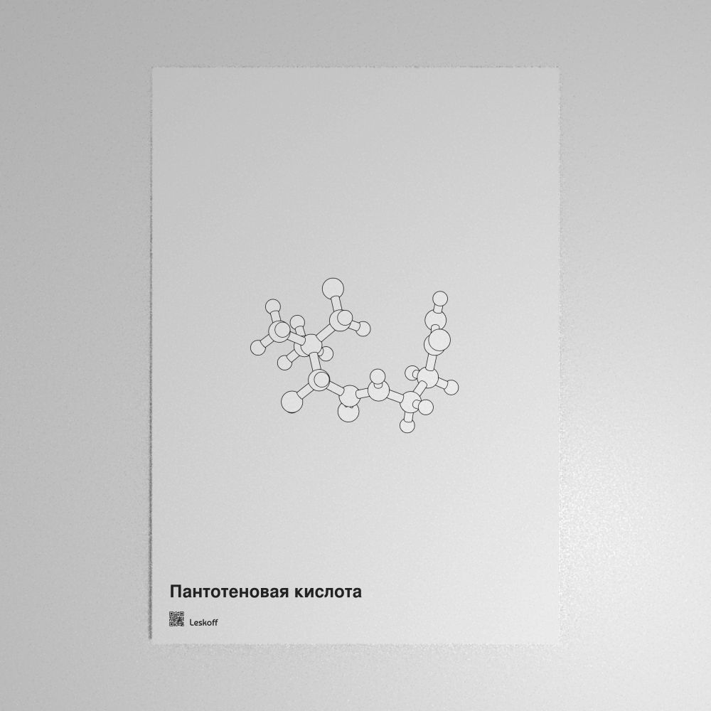 Leskoff Pantothenic Acid Molecule Poster image 1 of 1