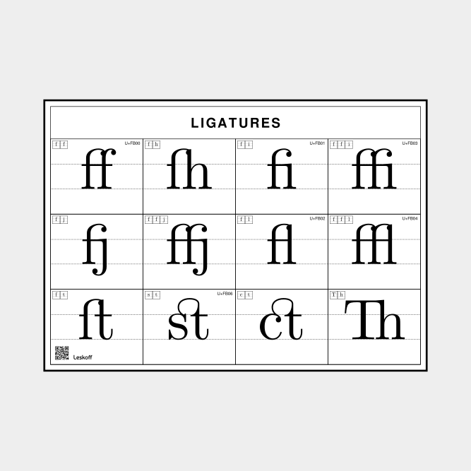 Leskoff Ligatures image 1 of 1