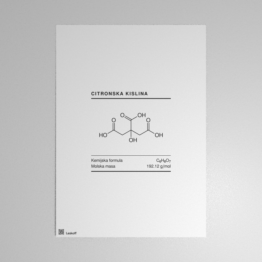 Leskoff Citric Acid Molecule Poster image 1 of 1