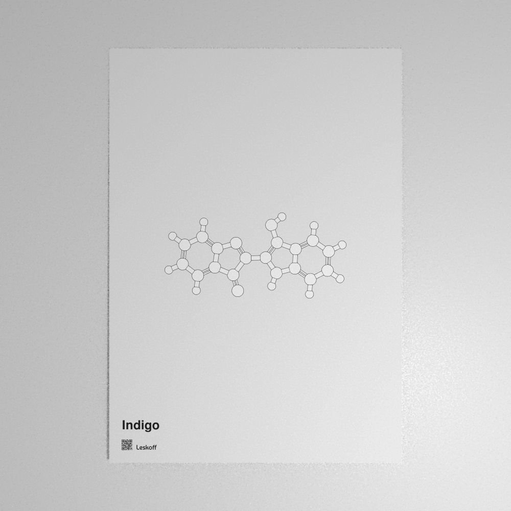 Leskoff Indigo Molecule Poster image 1 of 1