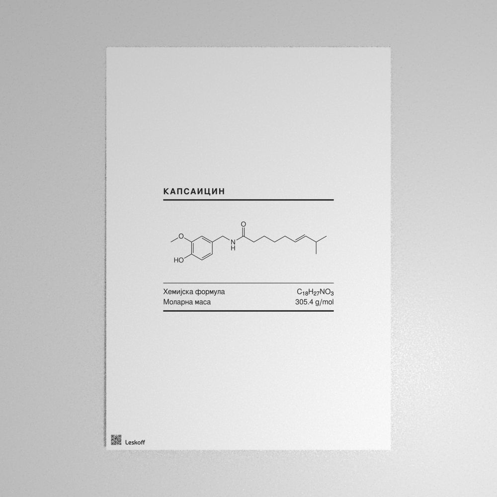 Leskoff Capsaicin Molecule Poster image 1 of 1