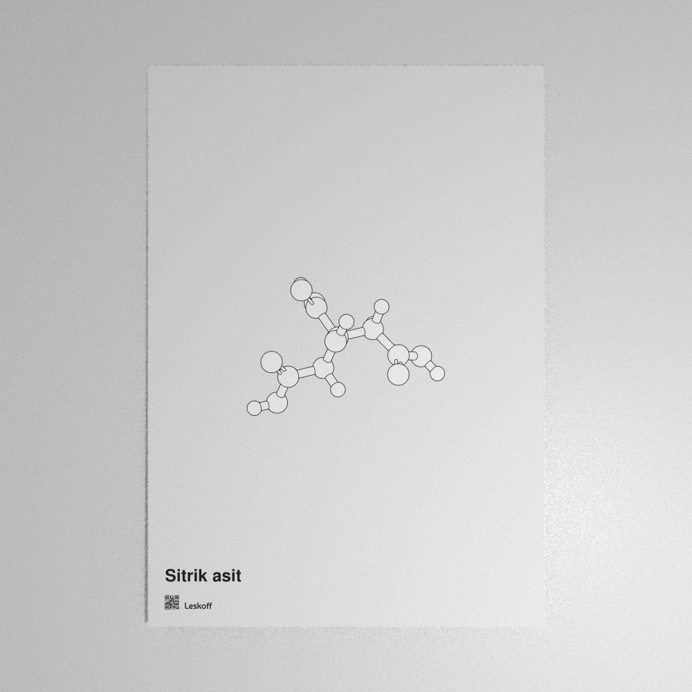 Leskoff Citric Acid Molecule Poster image 1 of 1