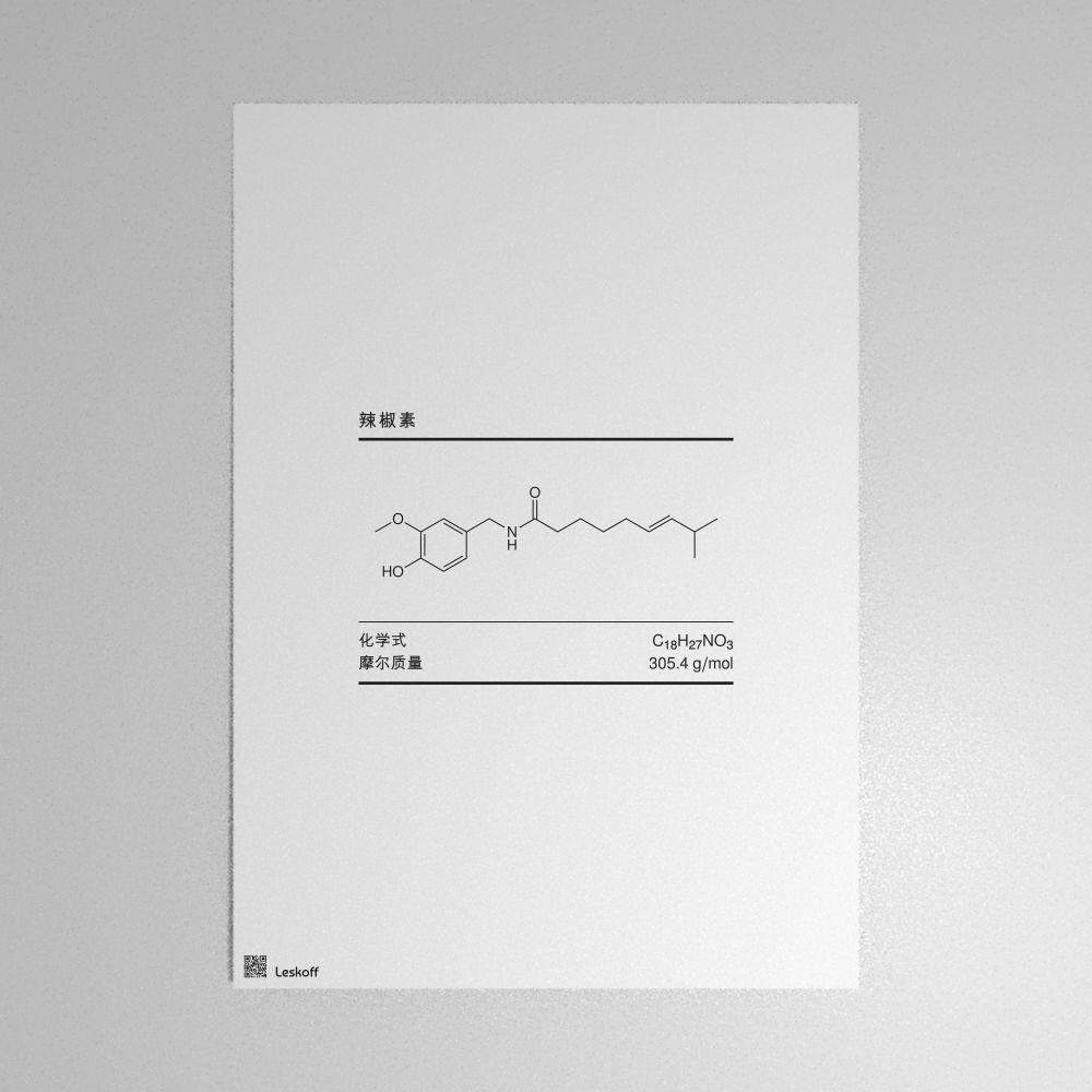 Leskoff Capsaicin Molecule Poster image 1 of 1