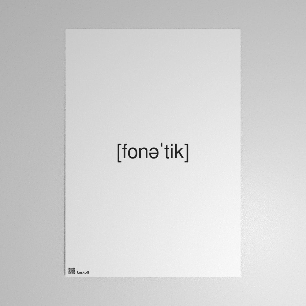 Leskoff fonetik IPA Transcription Poster image 1 of 1