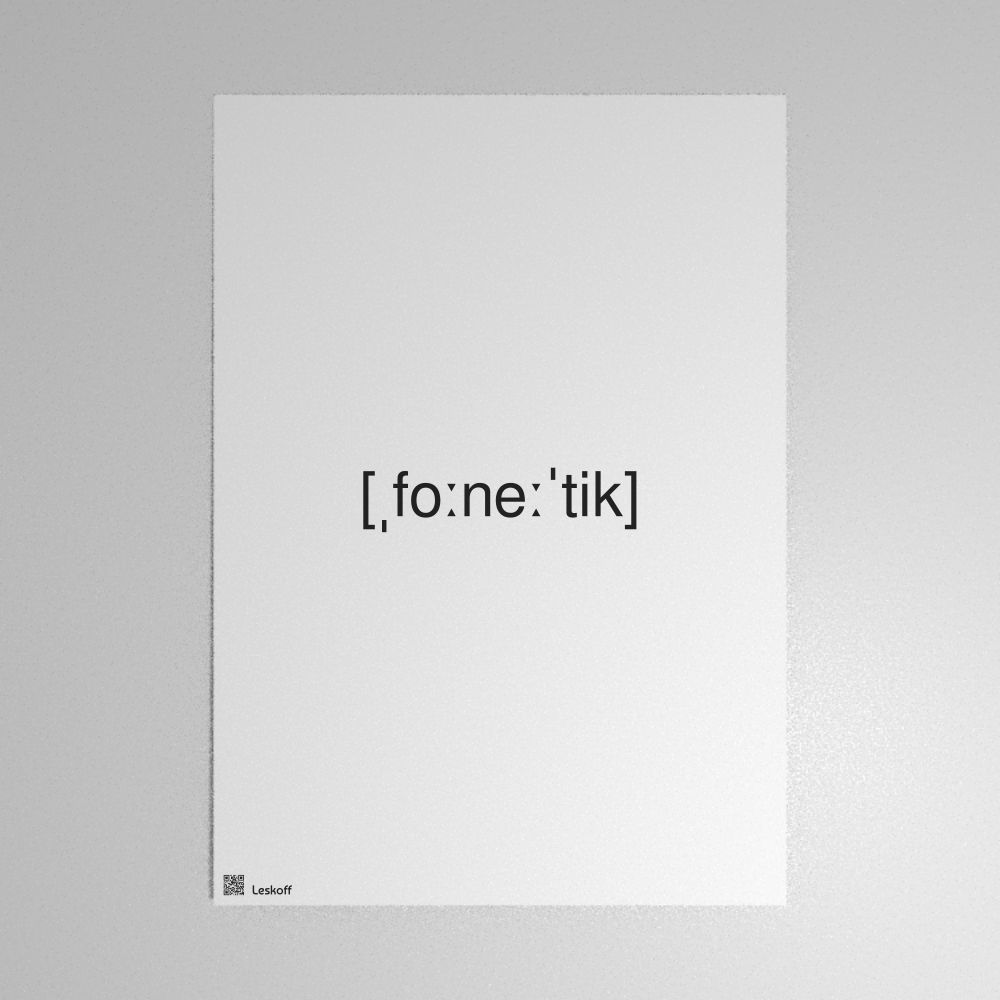 Leskoff fonetiek IPA Transcription Poster image 1 of 1