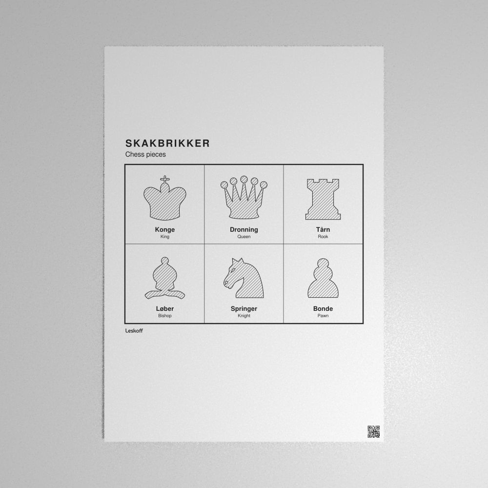 Leskoff Chess Pieces Poster image 1 of 2