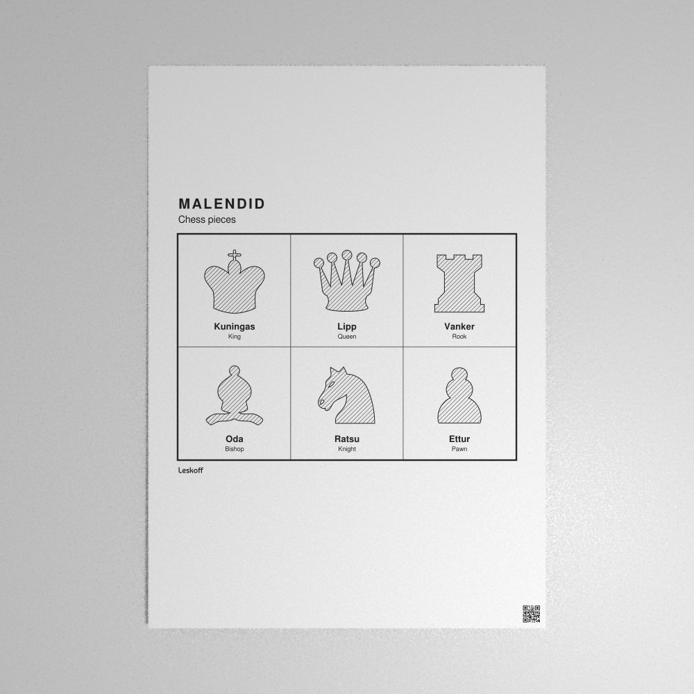 Leskoff Chess Pieces Poster image 1 of 2