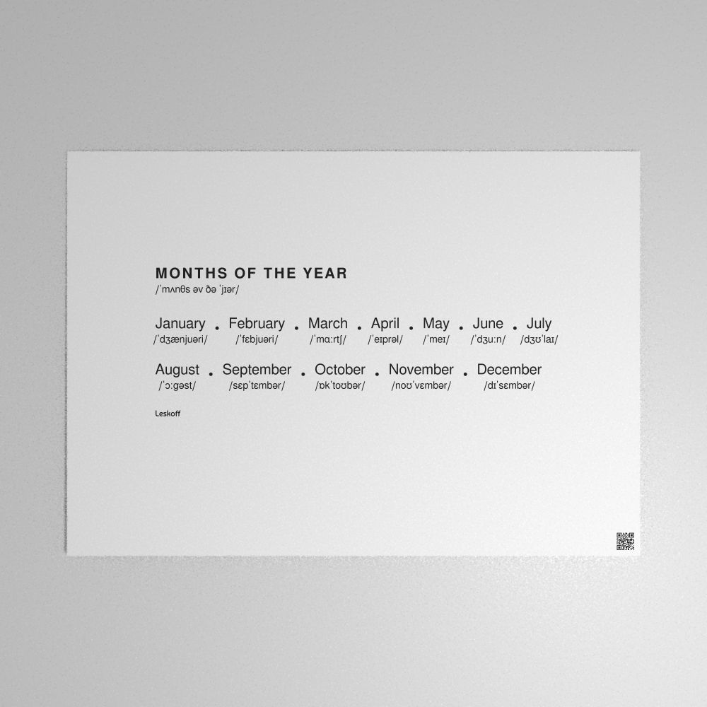 Leskoff Months of the Year Poster image 1 of 2