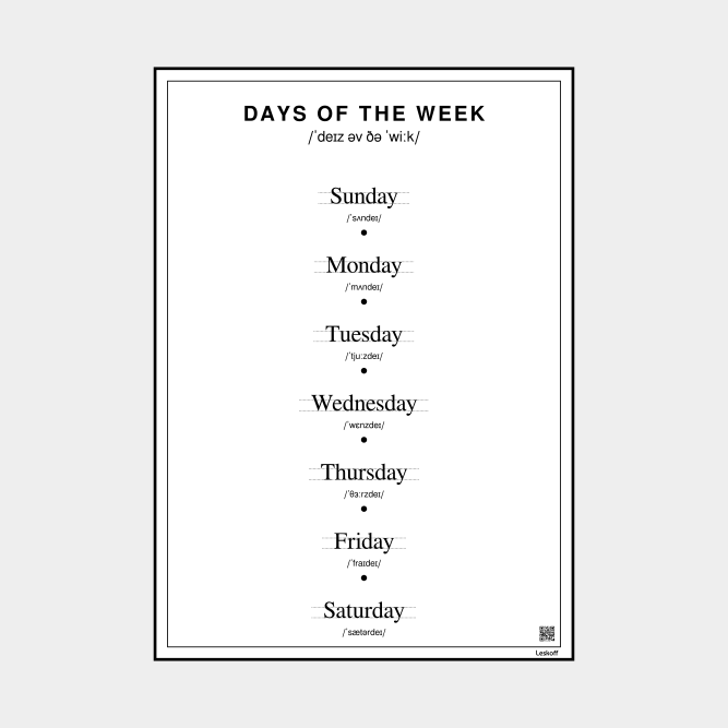 Leskoff Days of the Week image 1 of 1