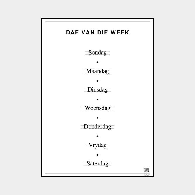 Leskoff Days of the Week image 1 of 1
