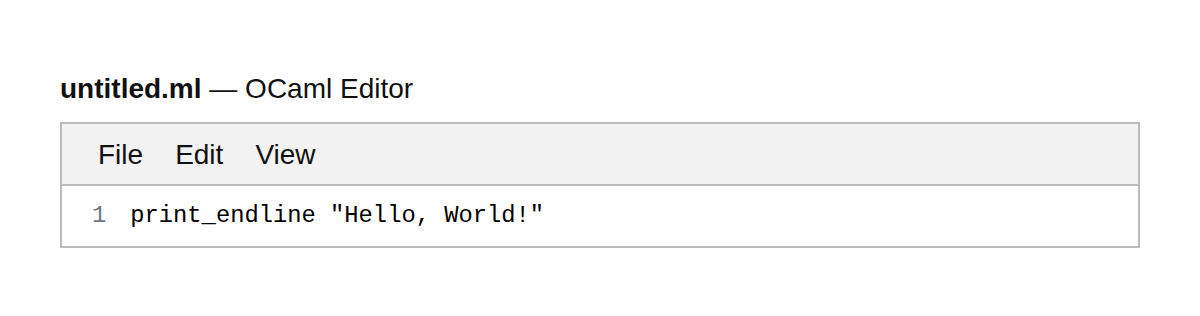 OCaml Editor