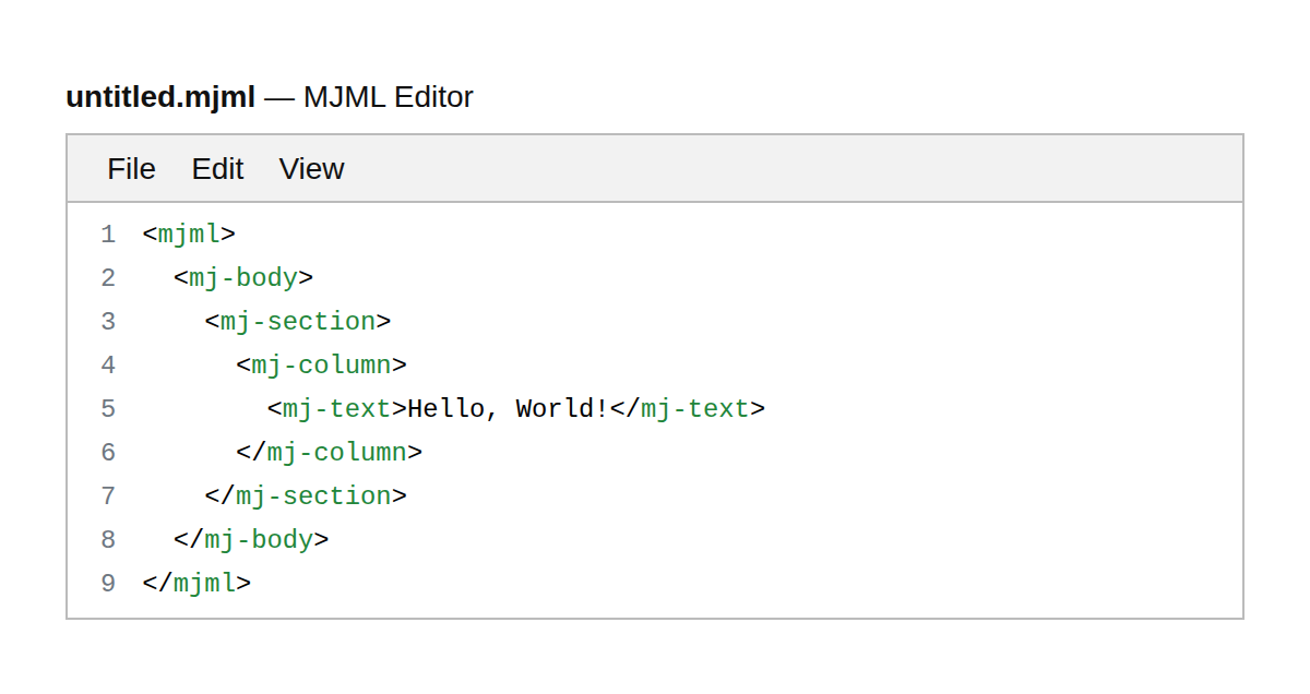 MJML Editor