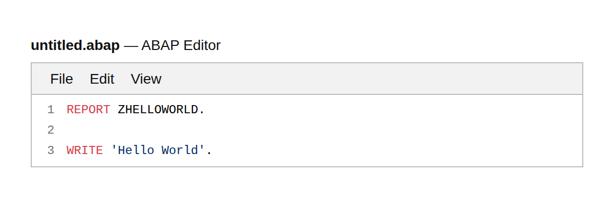 ABAP Editor