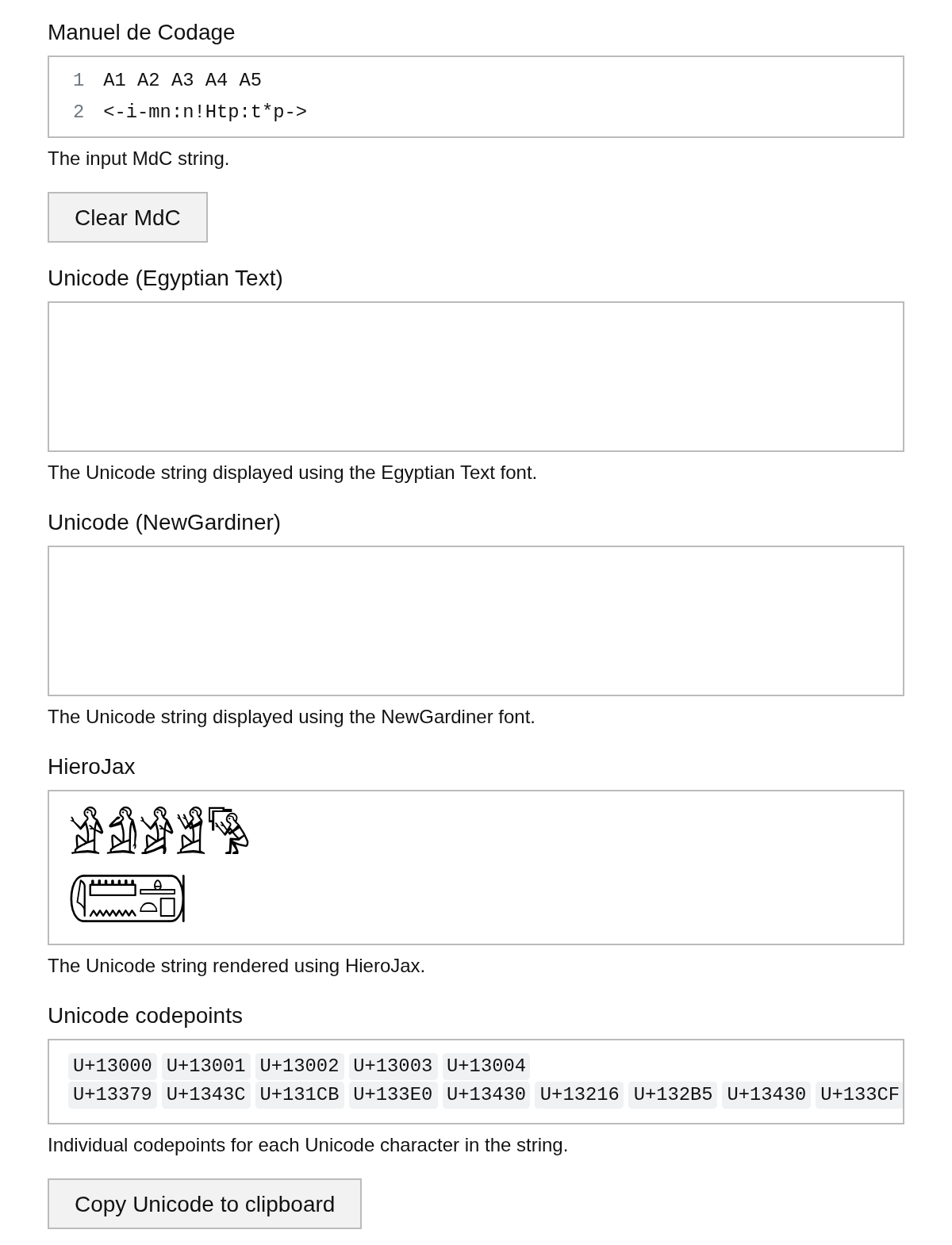 MdC to Unicode